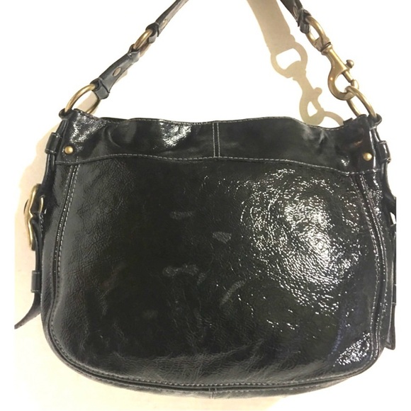 Coach vintage black  patent leather handbag - Picture 2 of 8